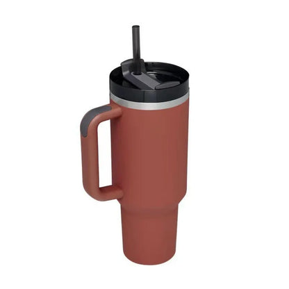 40oz Insulated Tumbler acuum Cup 2.0 Thermal Mug for with Handle Straw Stainless Steel Hot and Cold Coffee Drinks