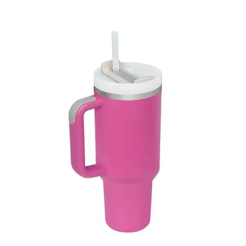 40oz Insulated Tumbler acuum Cup 2.0 Thermal Mug for with Handle Straw Stainless Steel Hot and Cold Coffee Drinks