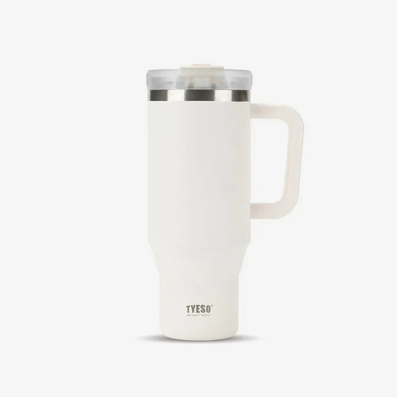 Tyeso 900/1200ml Stainless Steel Vacuum Cup Car Insulated Coffee Cup with Handle Outdoor Mountain Climbing Portable Water Cup
