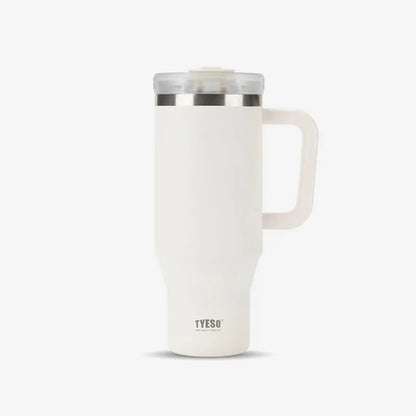 Tyeso 900/1200ml Stainless Steel Vacuum Cup Car Insulated Coffee Cup with Handle Outdoor Mountain Climbing Portable Water Cup