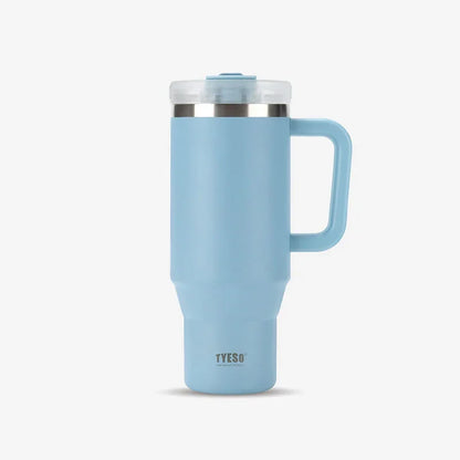 Tyeso 900/1200ml Stainless Steel Vacuum Cup Car Insulated Coffee Cup with Handle Outdoor Mountain Climbing Portable Water Cup