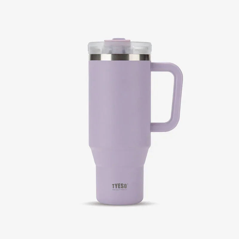 Tyeso 900/1200ml Stainless Steel Vacuum Cup Car Insulated Coffee Cup with Handle Outdoor Mountain Climbing Portable Water Cup
