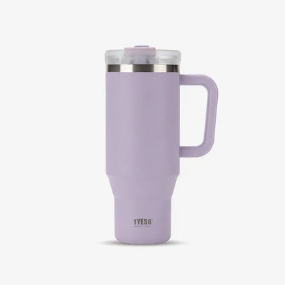 Tyeso 900/1200ml Stainless Steel Vacuum Cup Car Insulated Coffee Cup with Handle Outdoor Mountain Climbing Portable Water Cup