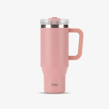Tyeso 900/1200ml Stainless Steel Vacuum Cup Car Insulated Coffee Cup with Handle Outdoor Mountain Climbing Portable Water Cup